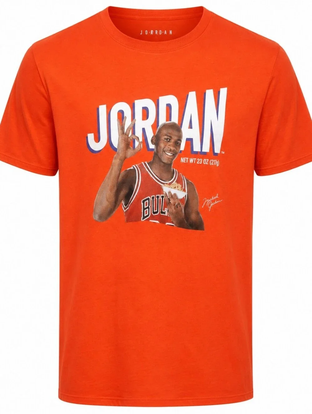 Jordan Wheaties Graphic T-Shirt Men's Orange Short Sleeve Tee